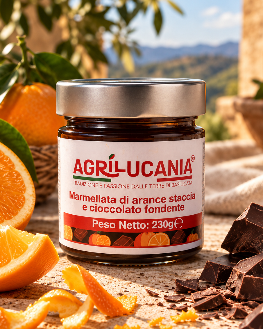 Marmellata di arance Staccia e cioccolato fondente 230g
