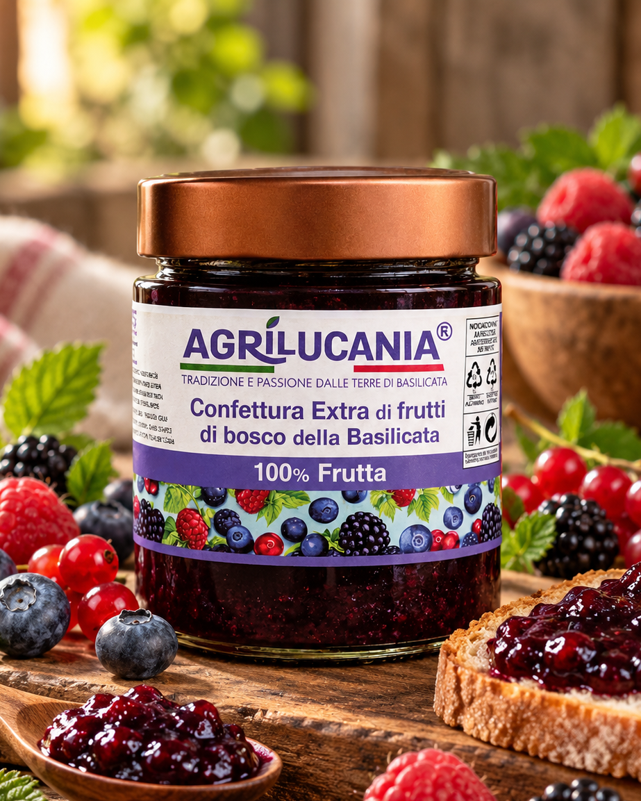 Confettura extra di frutti di bosco della Basilicata 200g